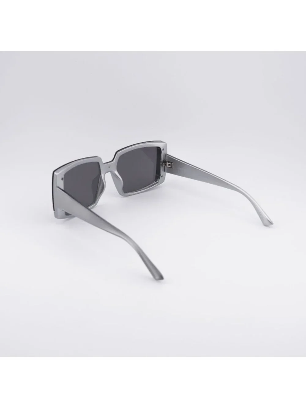 Balenciaga BB0081S 002 Sunglasses Silver Square Frame, Silver Lenses